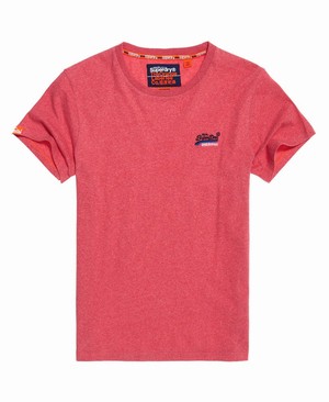 Superdry Orange Label Vintage Embroidered Férfi Pólók Piros | NFPJX4896